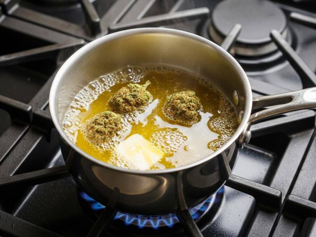 Making cannabutter the old-fashioned way