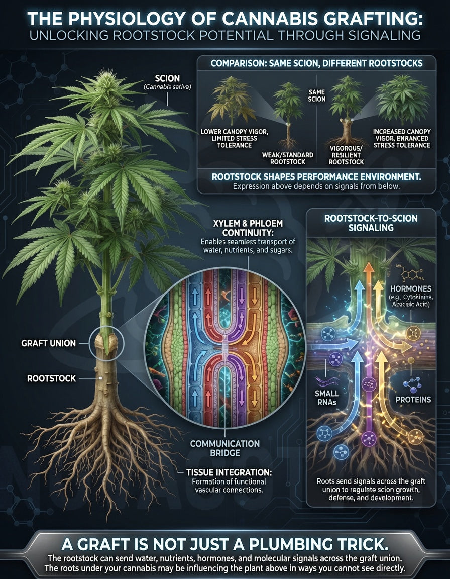 The Physiology of Cannabis Grafting: Unlocking Rootstock Potential through Signaling