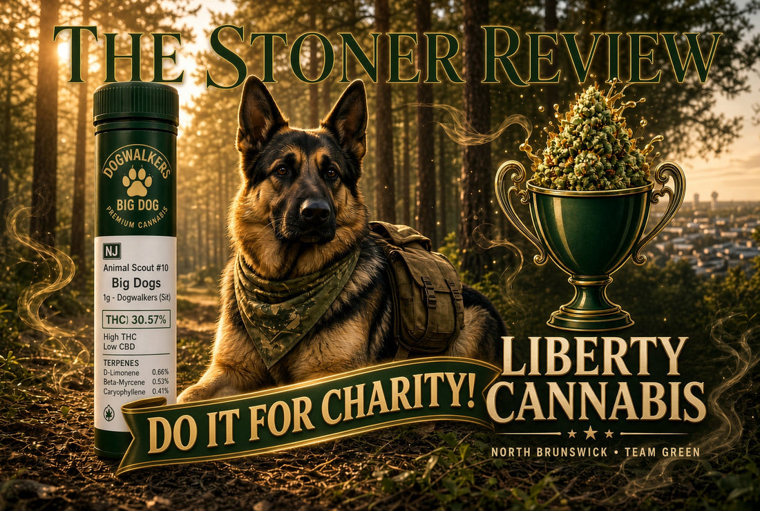 Dogwalkers Animal Scout #10 Big Dogs 1g pre-roll label showing 30.57% THC