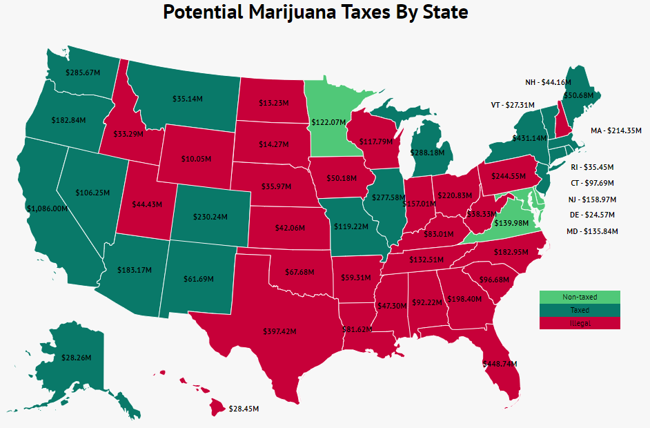 Cannabis Tax Revenue by State 2026: $26 Billion and Counting