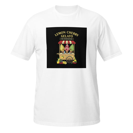 Lemon Cherry Gelato Unisex T-Shirt — white softstyle t-shirt, front view
