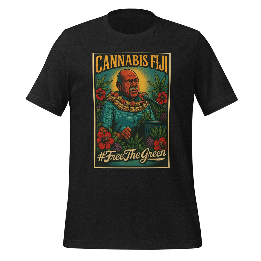 Cannabis Fiji #FreeTheGreen Tee – Support Legalization Poster T-Shirt